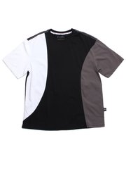 Curve Panel Premium Oversized Men's T-Shirt BLACK