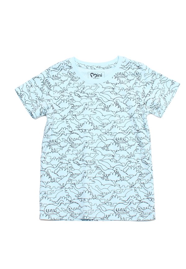 Dino Outline Boy's T-Shirt BLUE