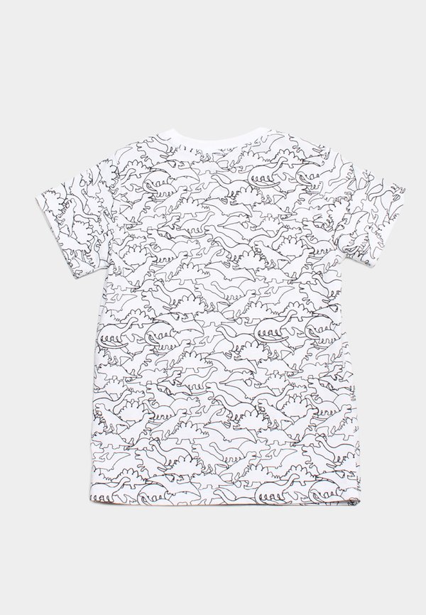 Dino Outline Boy's T-Shirt WHITE