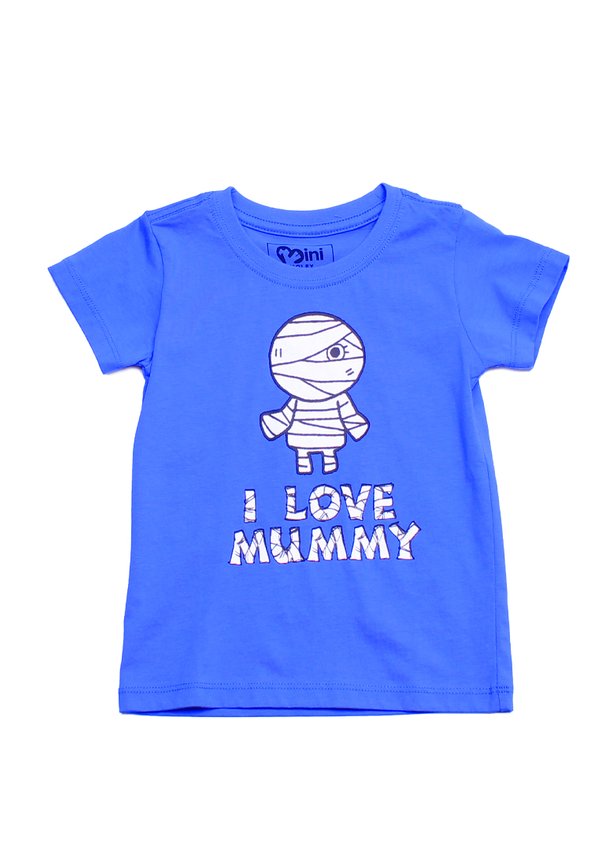 I LOVE MUMMY Boy's T-Shirt BLUE