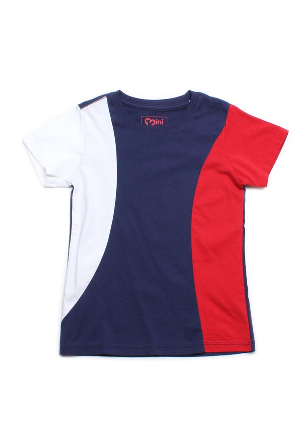 Curve Panel Premium Boy's T-Shirt NAVY