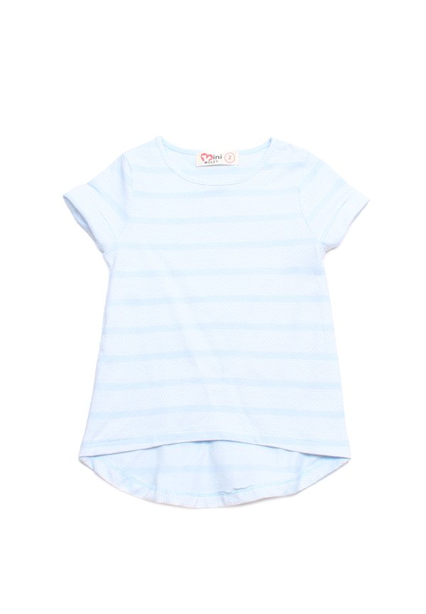 Textured Stripe Girl's T-Shirt BLUE