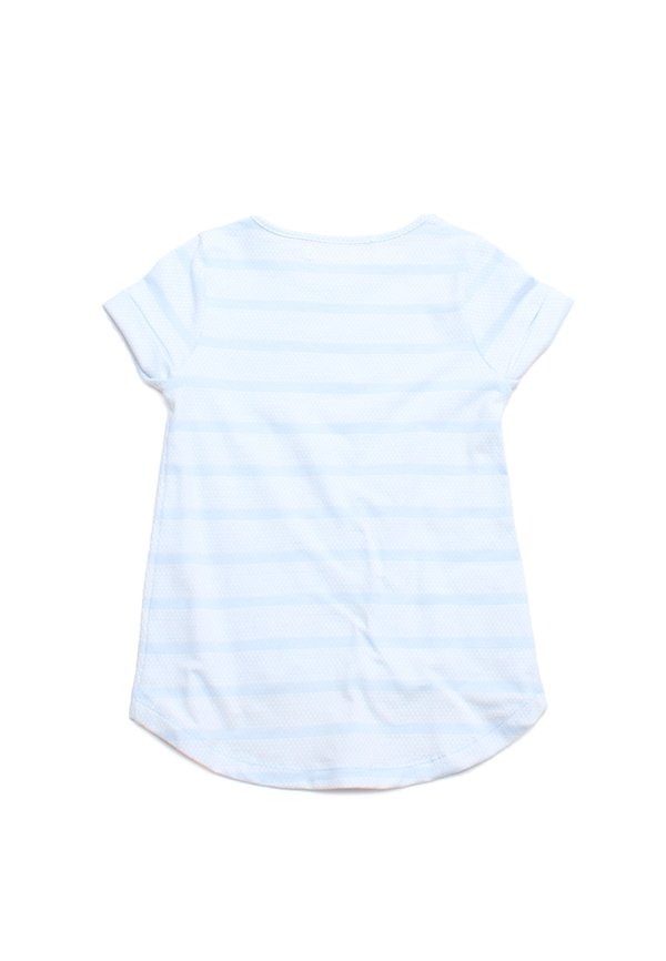 Textured Stripe Girl's T-Shirt BLUE
