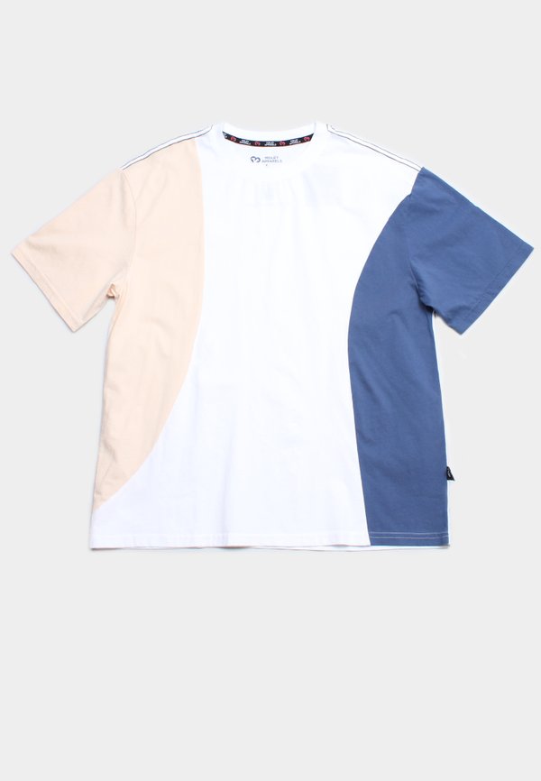 Curve Panel Premium Oversized Men's T-Shirt WHITE