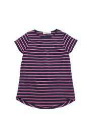 Thin Stripe Classic Girl's T-Shirt NAVY