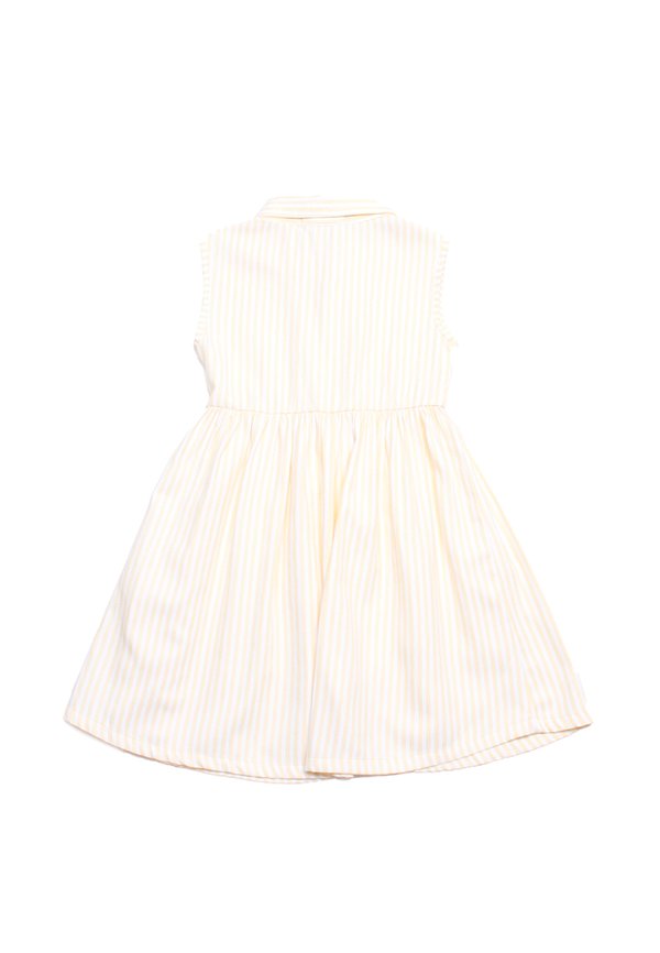Stripe Premium Girl's Shirt Dress YELLOW