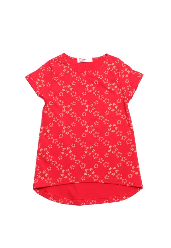 Star Prints Girl's T-Shirt RED