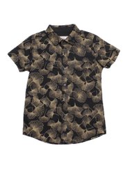 Ginko Prints Premium Short Sleeve Boy's Shirt BLACK