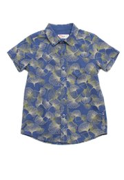 Ginko Prints Premium Short Sleeve Boy's Shirt NAVY