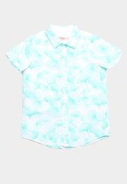 Ginko Prints Premium Short Sleeve Boy's Shirt WHITE