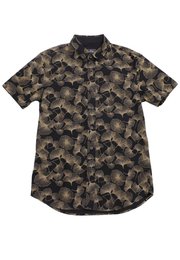 Ginko Prints Premium Short Sleeve Men's Shirt BLACK