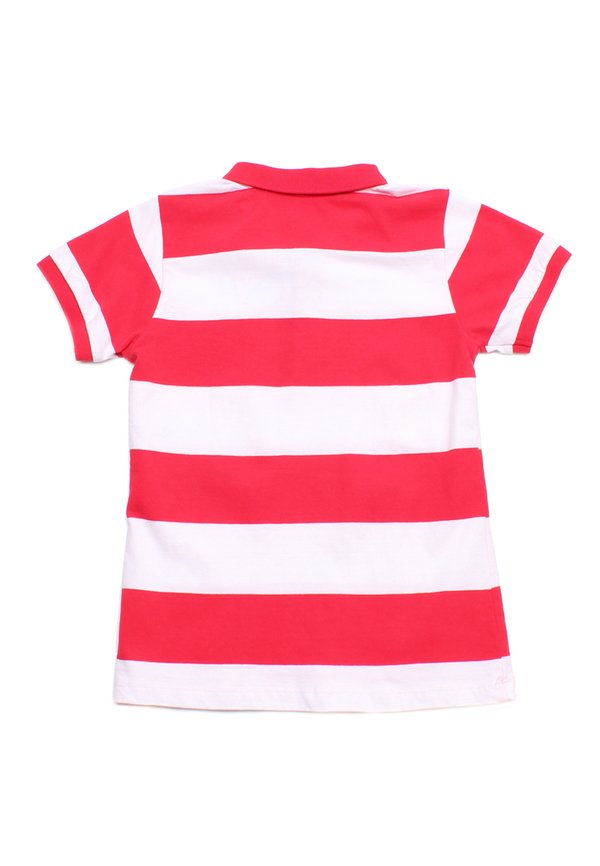 Thick Stripe Classic Boy's Premium Polo T-Shirt RED