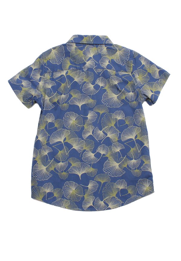 Ginko Prints Premium Short Sleeve Boy's Shirt NAVY