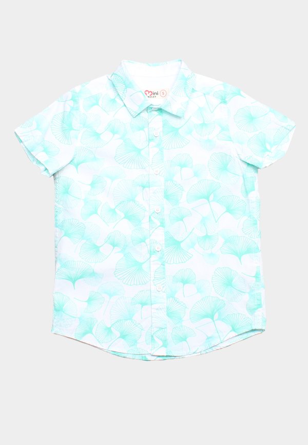 Ginko Prints Premium Short Sleeve Boy's Shirt WHITE
