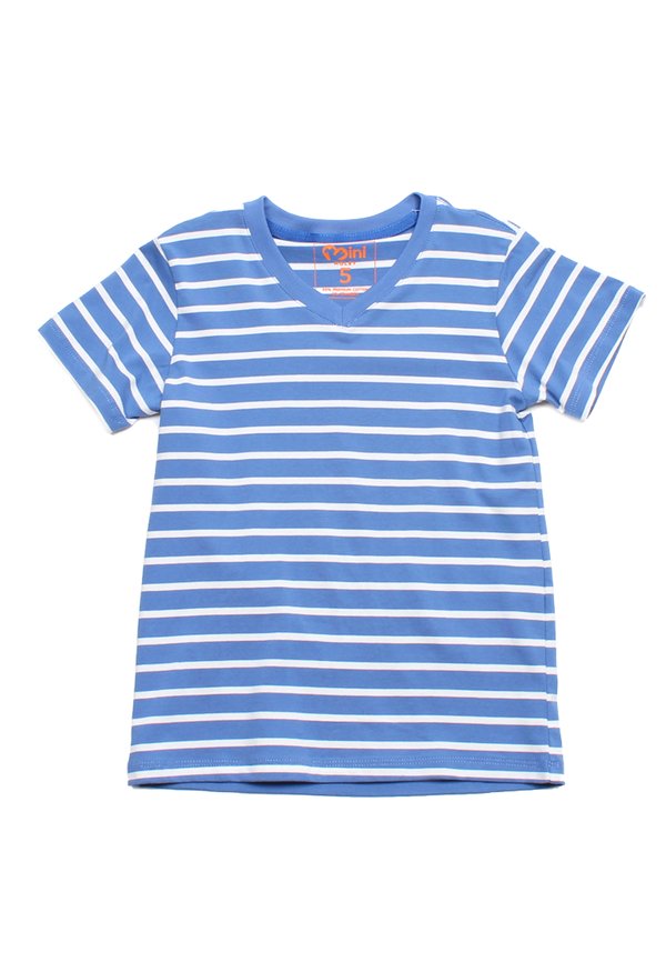 Thin Stripe Boy's V-neck T-Shirt BLUE