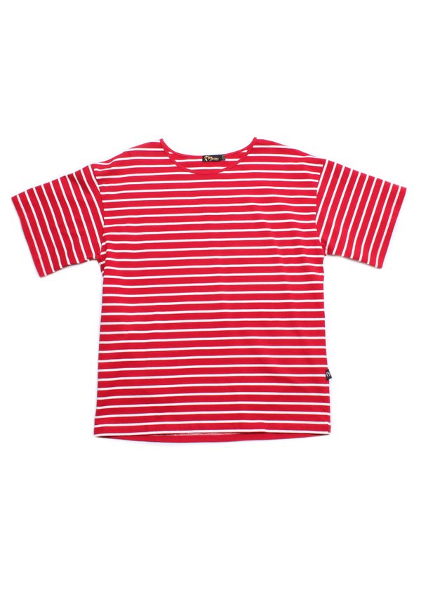 Thin Stripe Classic Ladies Blouse RED