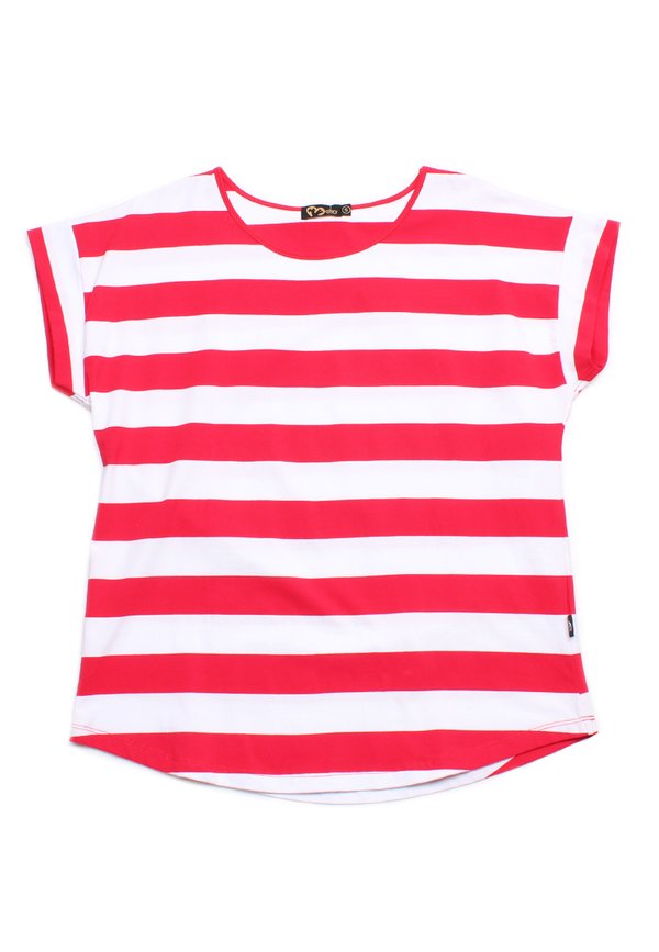 Red Stripes Classic Ladies' Blouse RED