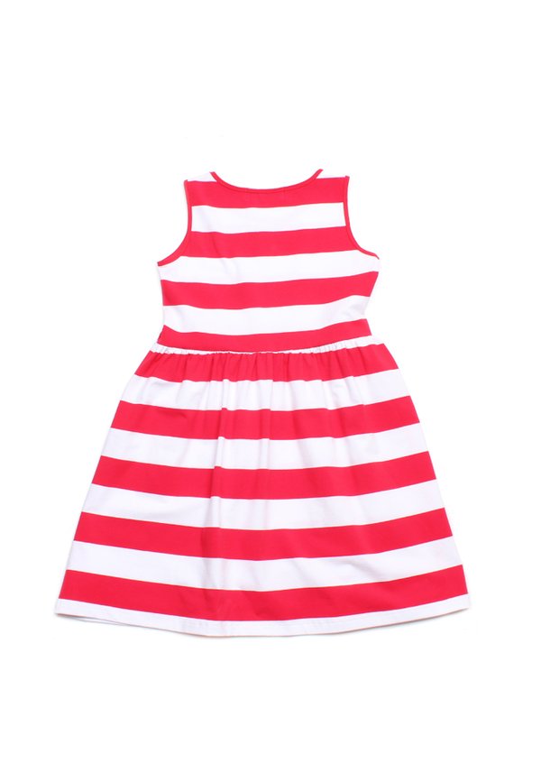 Red Stripes Classic Girl's Dress RED