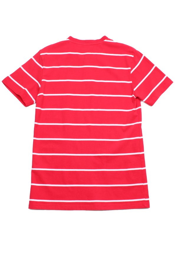 Thin Stripe Classic Men's Premium Henley T-Shirt RED