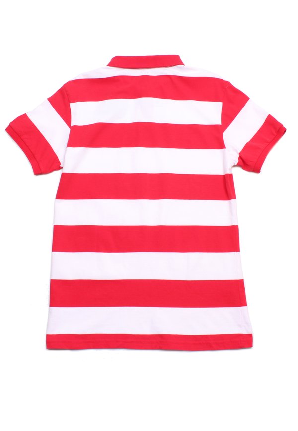Thick Stripe Classic Men's Premium Polo T-Shirt RED