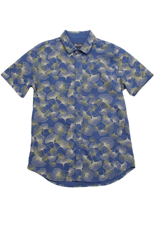 Ginko Prints Premium Short Sleeve Men's Shirt NAVY