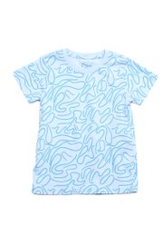 Doodle Swirl Premium Boy's T-Shirt BLUE