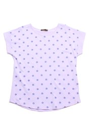 Floral Petal Print Ladies' Blouse PURPLE