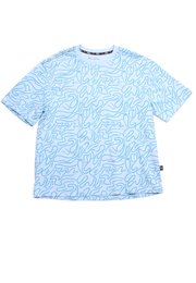 Doodle Swirl Premium Oversized Men's T-Shirt BLUE