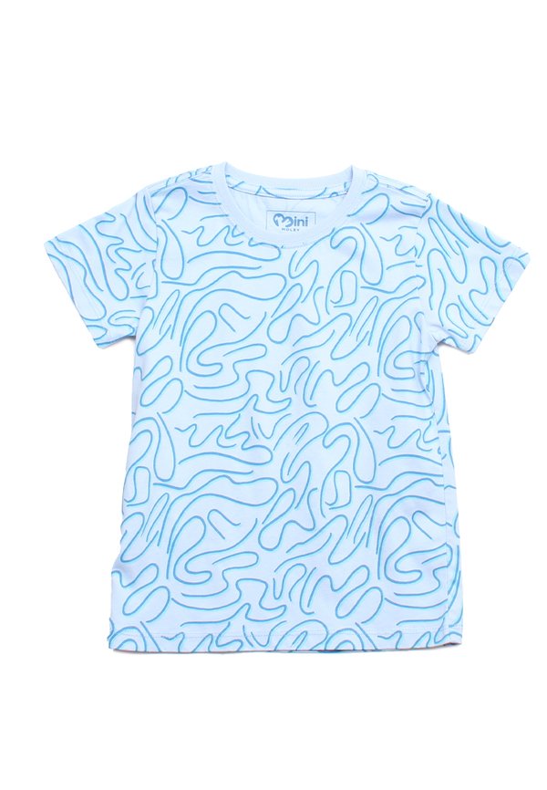 Doodle Swirl Premium Boy's T-Shirt BLUE