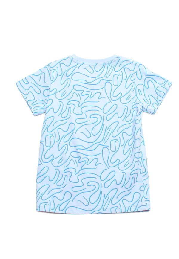 Doodle Swirl Premium Boy's T-Shirt BLUE