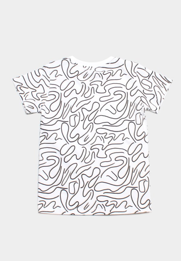 Doodle Swirl Premium Boy's T-Shirt WHITE