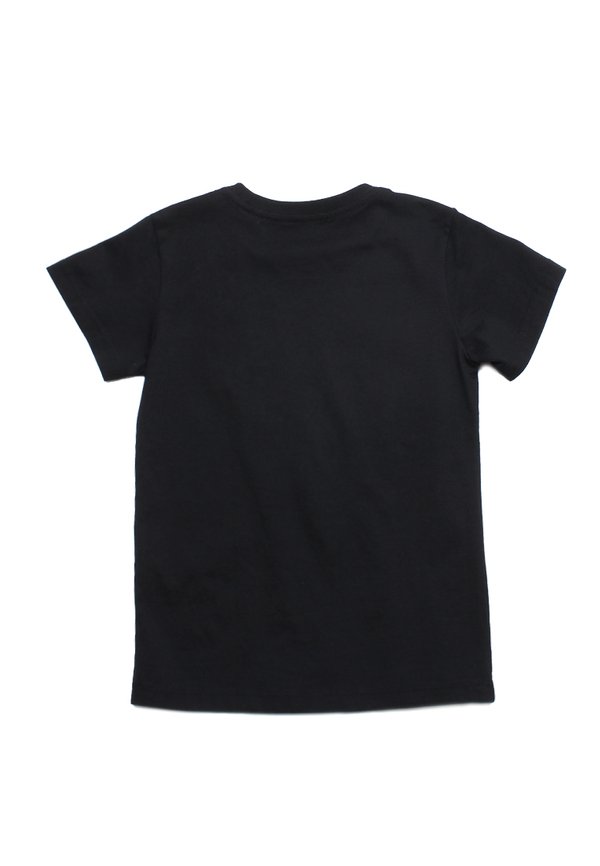 Doodle Swirl Panel Premium Boy's T-Shirt BLACK