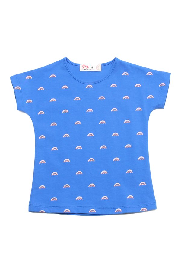 Rainbow Print Girl's T-Shirt BLUE