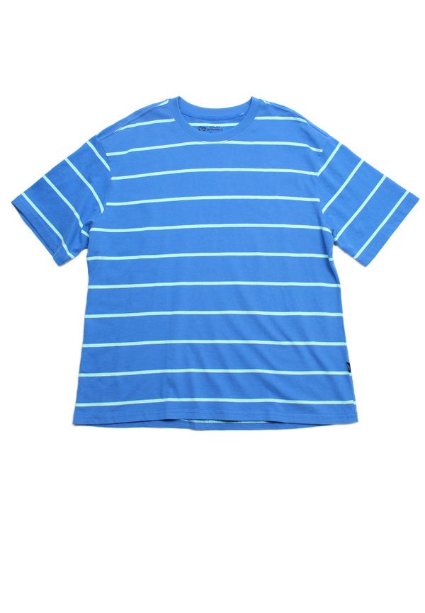 Classic Thin Stripe Premium Oversized Men's T-Shirt BLUE