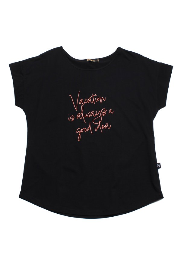 Vacation Is Always A Good Idea Ladies' Blouse BLACK