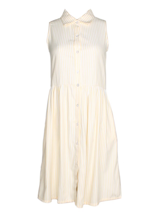 Stripe Premium Ladies' Shirt Dress YELLOW