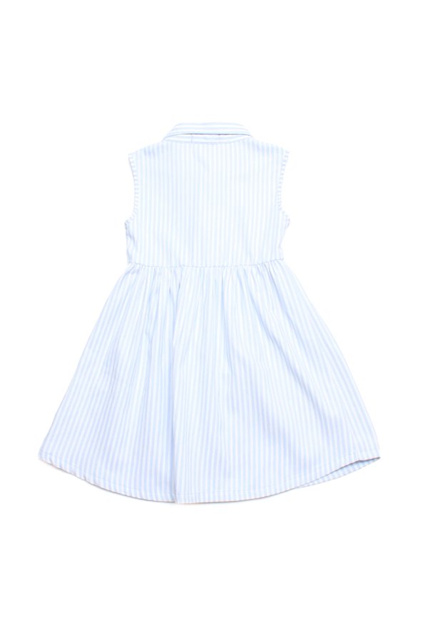 Stripe Premium Girl's Shirt Dress BLUE