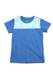 Ribbons Print Panel Boy's T-Shirt BLUE