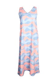 Premium Wave Ladies' 2 Way Linen Dress BLUE/PINK