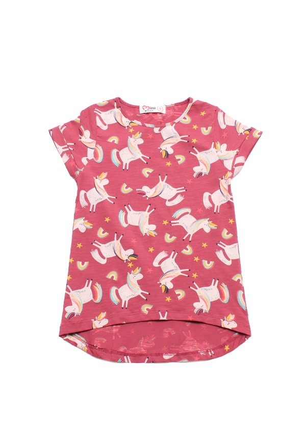 Unicorn Print Girl's T-Shirt PINK