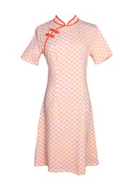 [PRE-ORDER] Kueh Bangkit Print Cheongsam Inspired Ladies' Dress PINK