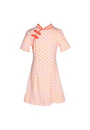 [PRE-ORDER] Kueh Bangkit Print Cheongsam Inspired Girl's Dress PINK