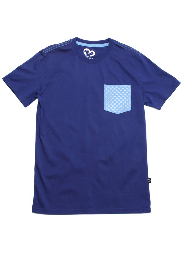 Sashiko Pocket Premium Men's T-Shirt NAVY