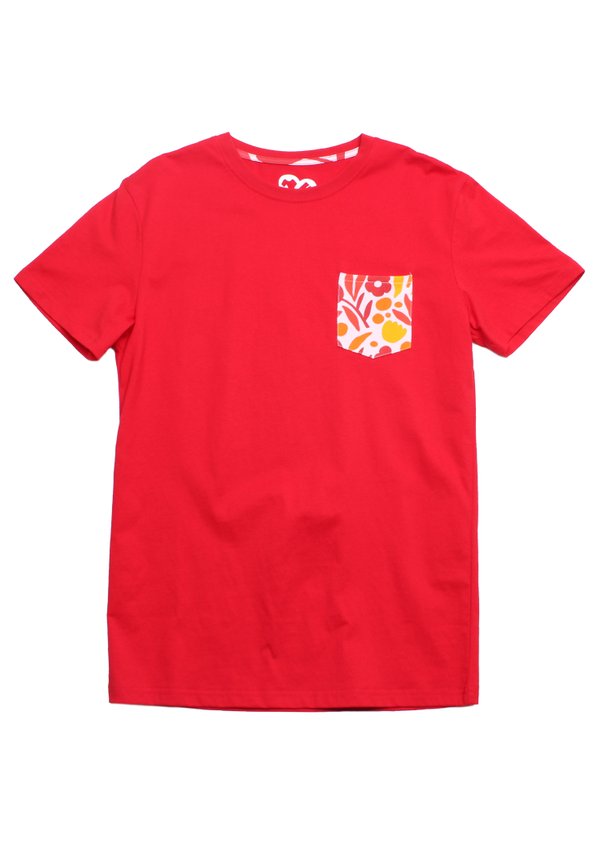 [PRE-ORDER] Abstract Flower Pocket Premium Men's T-Shirt RED