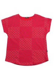 Kueh Bangkit Print Ladies' Blouse RED