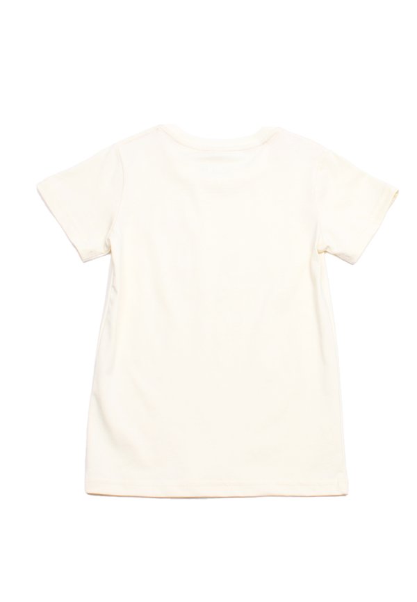 Abstract Flower Pocket Premium Boy's T-Shirt CREAM