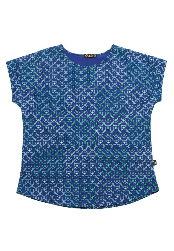 Kueh Bangkit Print Ladies' Blouse NAVY