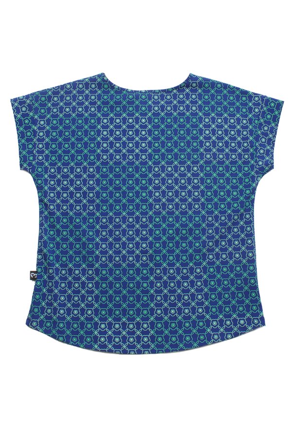 Kueh Bangkit Print Ladies' Blouse NAVY