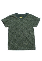 Sashiko Square Boy's T-Shirt GREEN
