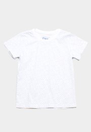 Sashiko Square Boy's T-Shirt WHITE